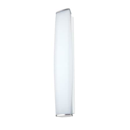 Besa Lighting Miranda 26 Wall Sconce, Satin White, Chrome, Finish, 3x40W Halogen MIRANDA26-SW-CR